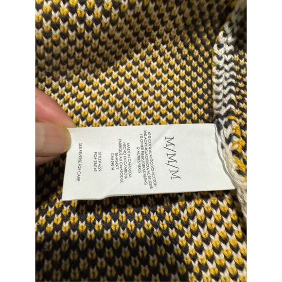 Cabi plaid hooded cardigan sweater large toggle button front M - Picture 5 of 9